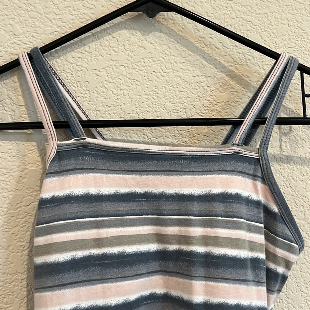Pact Striped Tank Dress in Blue, Cream, Gray - Picture 4 of 11